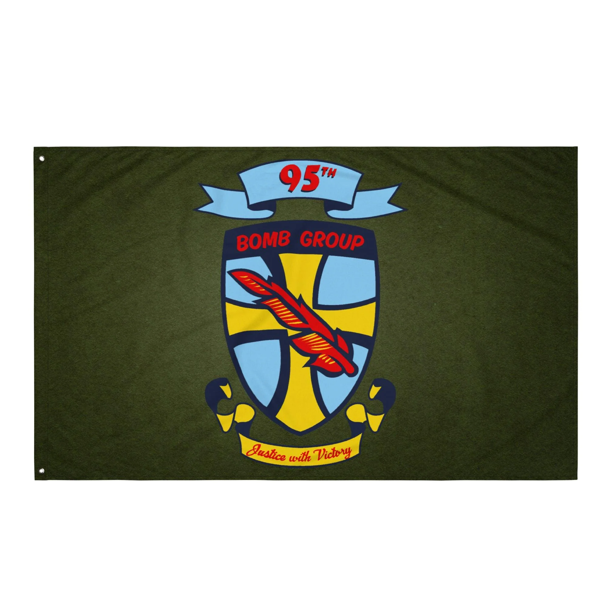 95th Bomb Group (Heavy) Military Green Flag