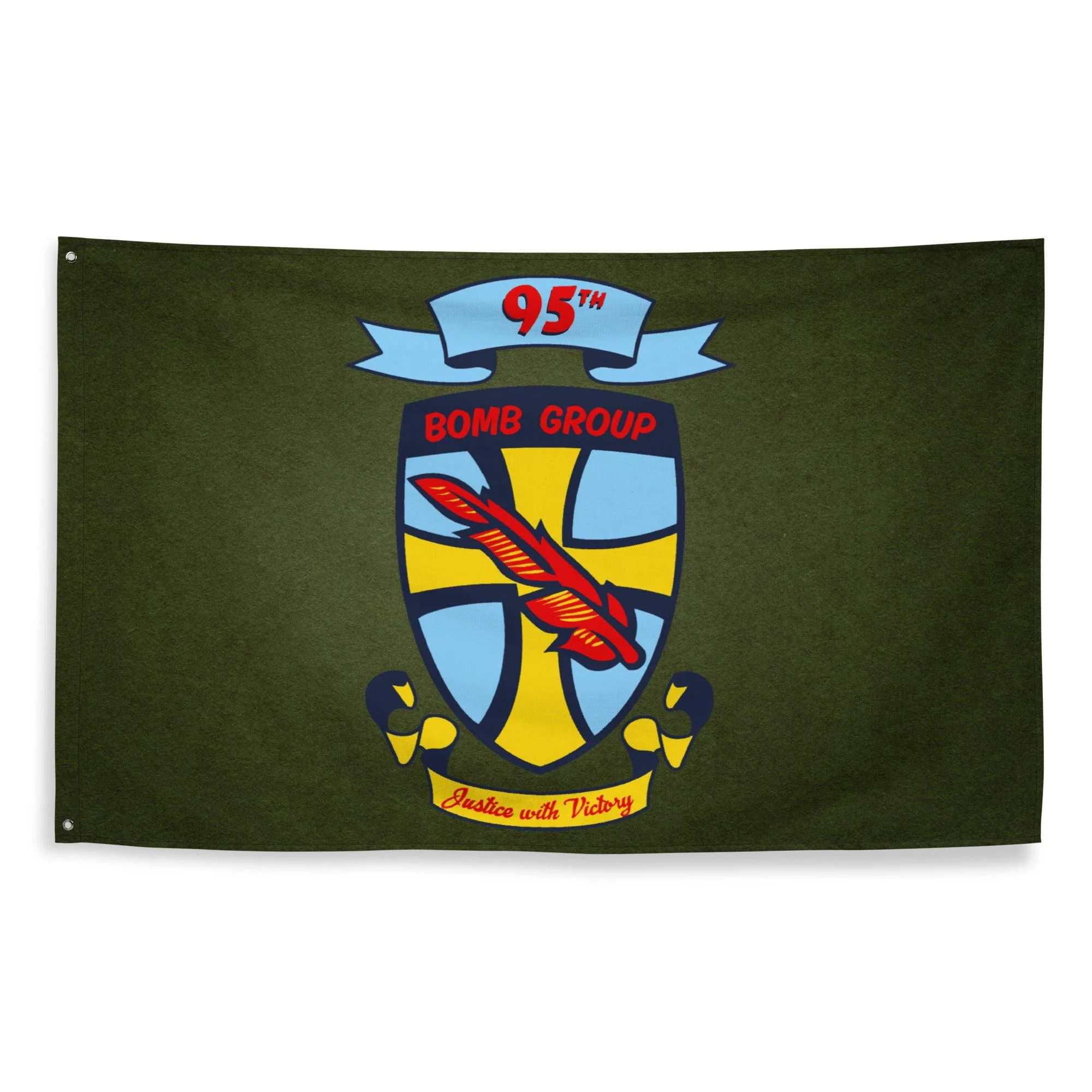 95th Bomb Group (Heavy) Military Green Flag - Image 3