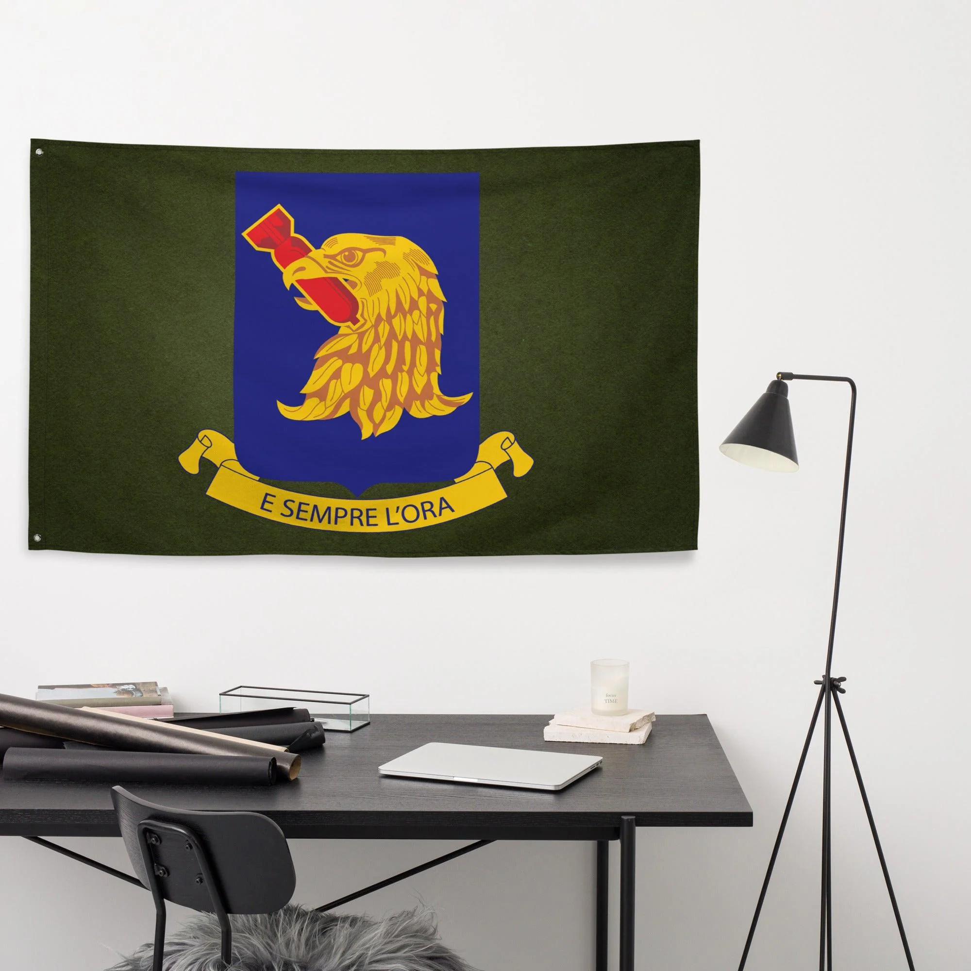 96th Bomb Group (Heavy) WW2 Military Green Flag - Image 2