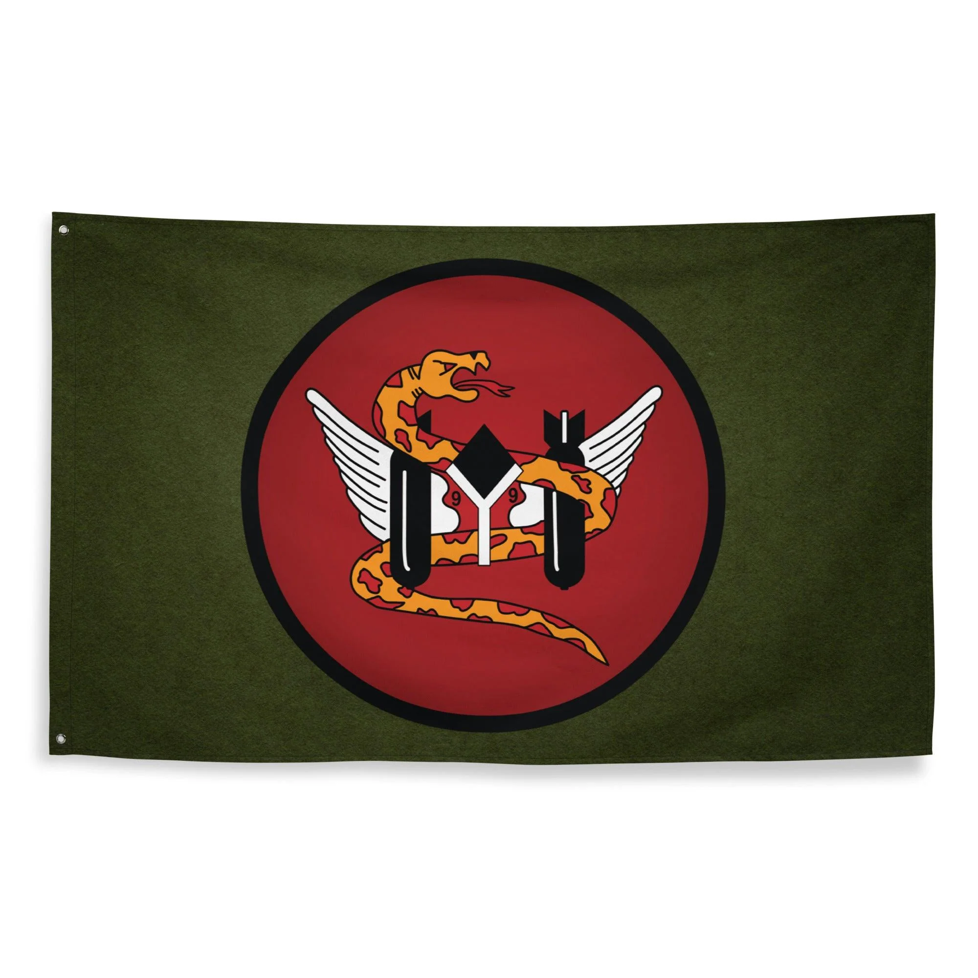 99th Bomb Group (Heavy) WW2 Military Green Flag - Image 3