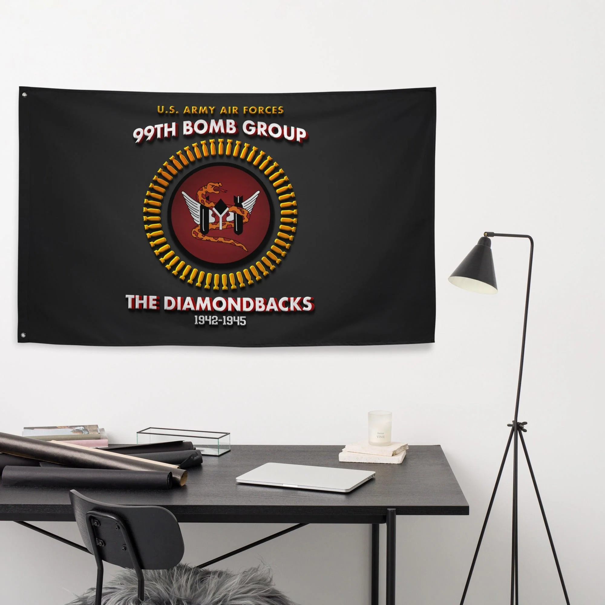 99th Bomb Group WW2 Legacy Black Flag - Image 2