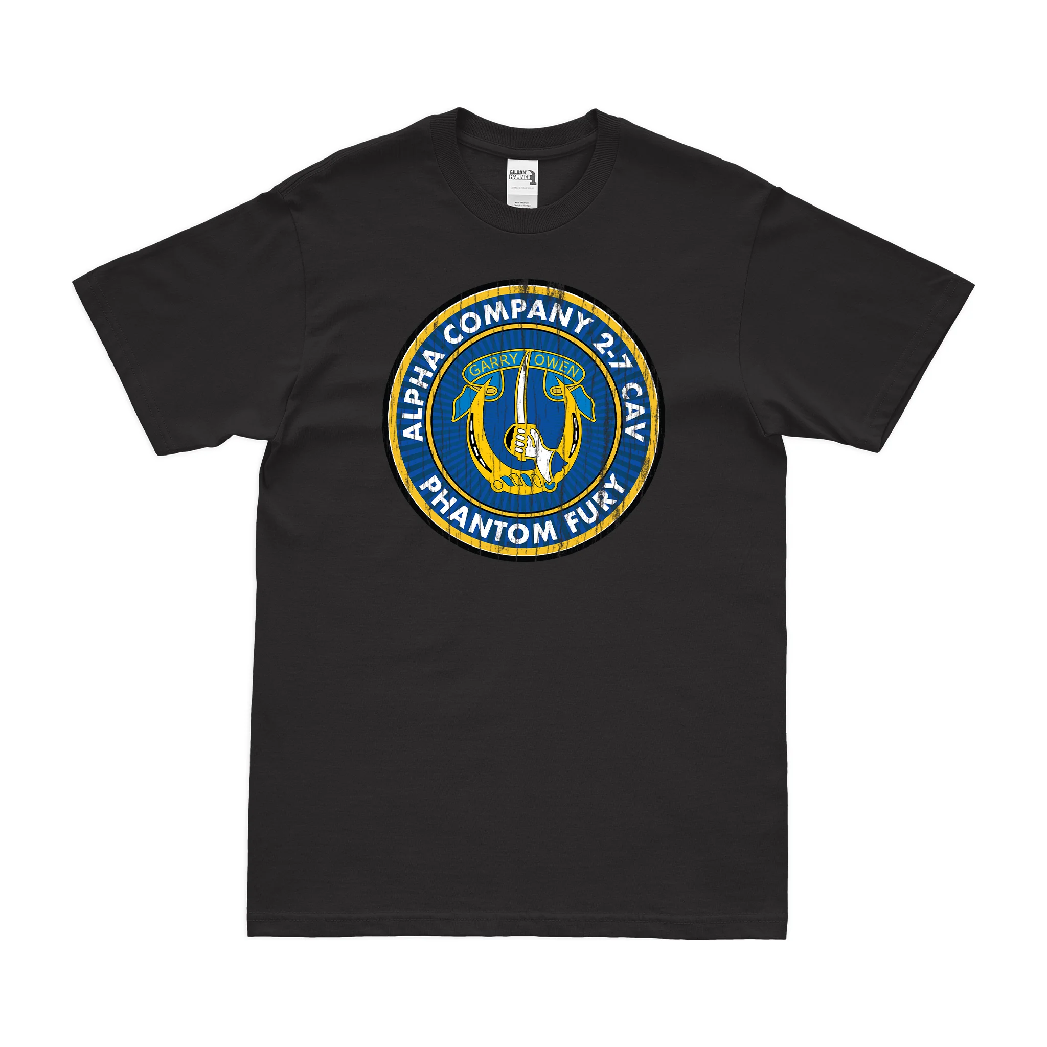 A. Company 2-7 CAV Phantom Fury Emblem T-Shirt - Image 3