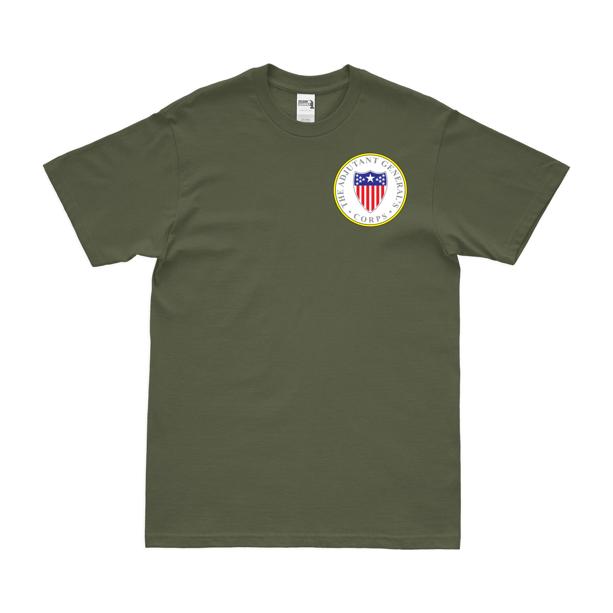 Adjutant General's Corps Left Chest Plaque T-Shirt - Image 2