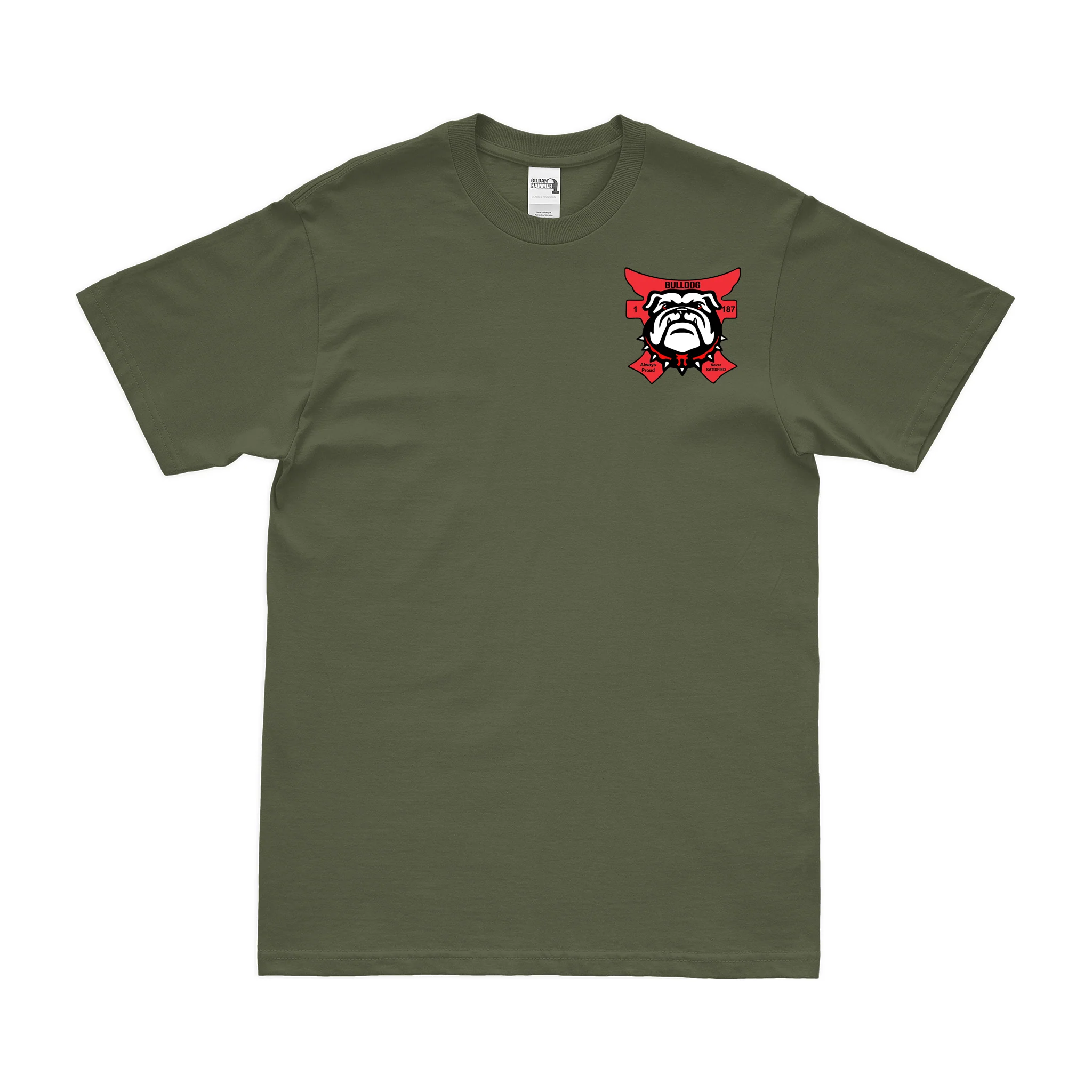 B Co, 1-187 IN, 3BCT, 101 ABN (AASLT) Left Chest T-Shirt - Image 2