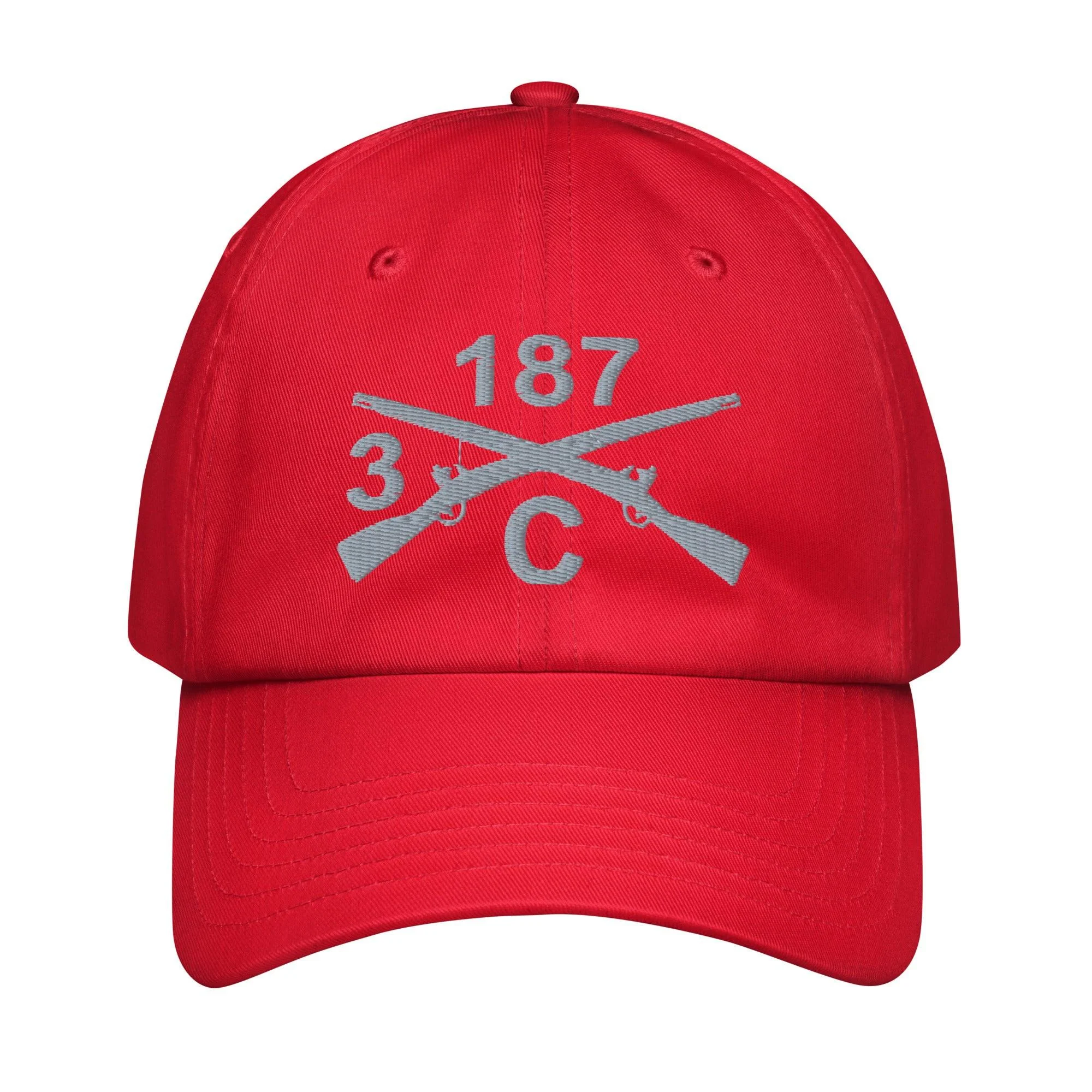 C CO. 3-187 INF RGT Embroidered Under Armour® Dad Hat - Image 7