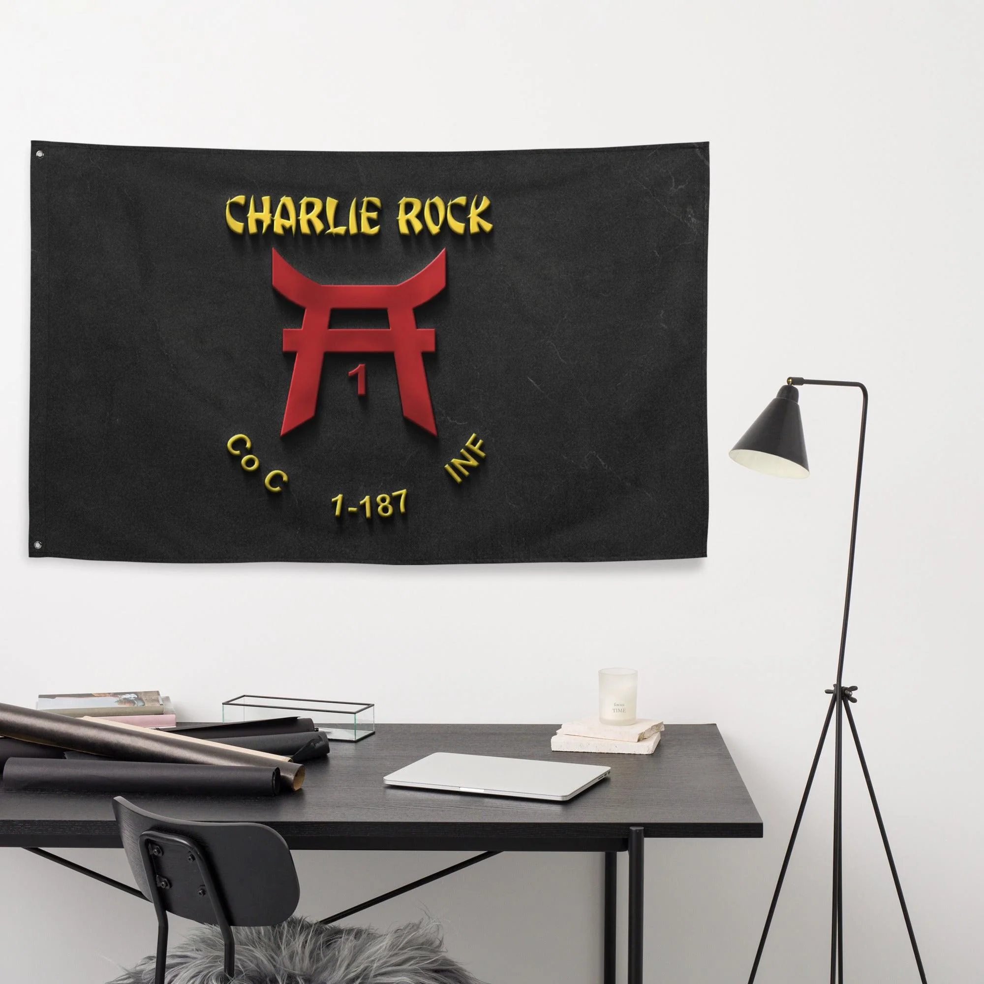 C Co "Charlie Rock" 1-187 Infantry Regiment Black Flag - Image 2