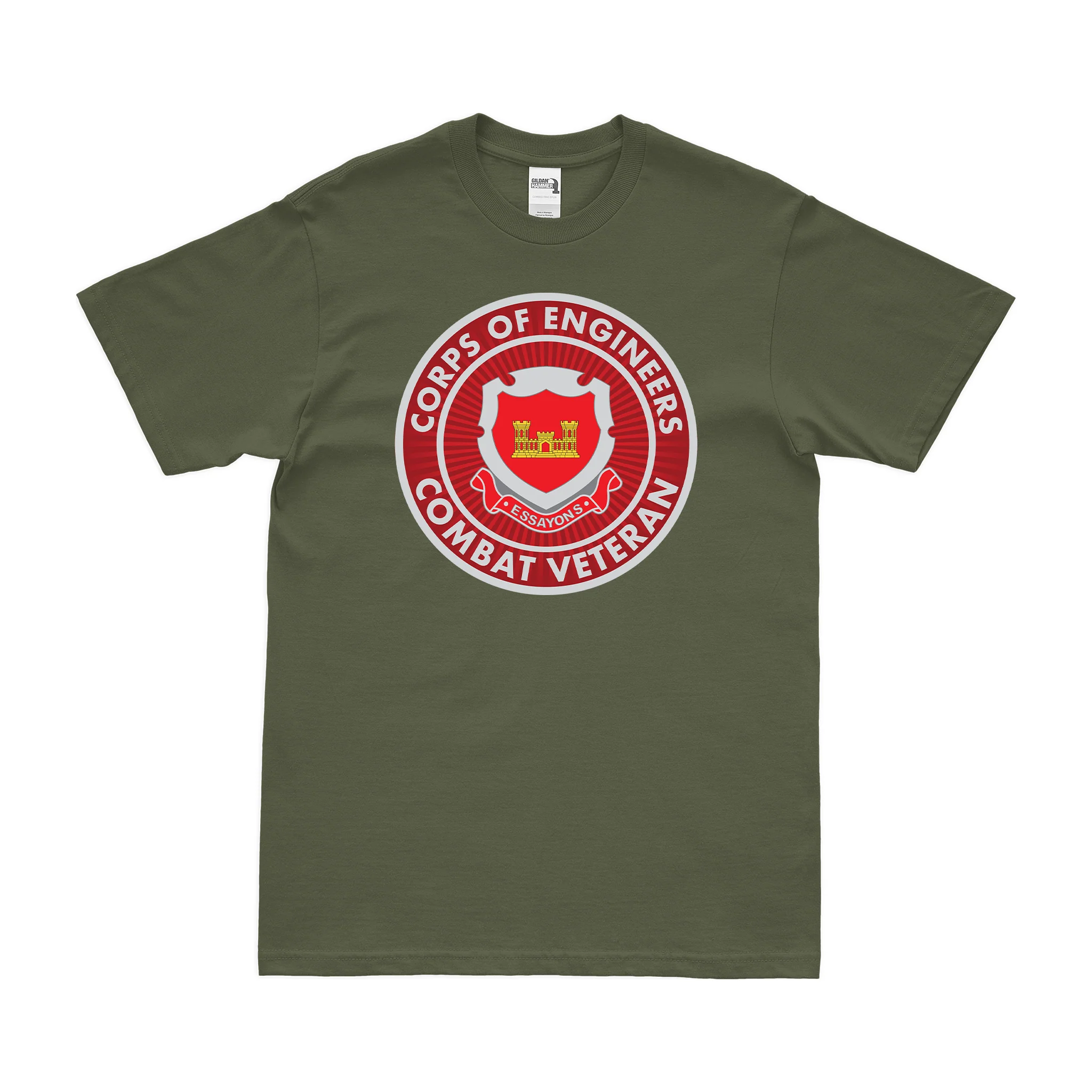 Corps of Engineers Combat Veteran T-Shirt - Image 2