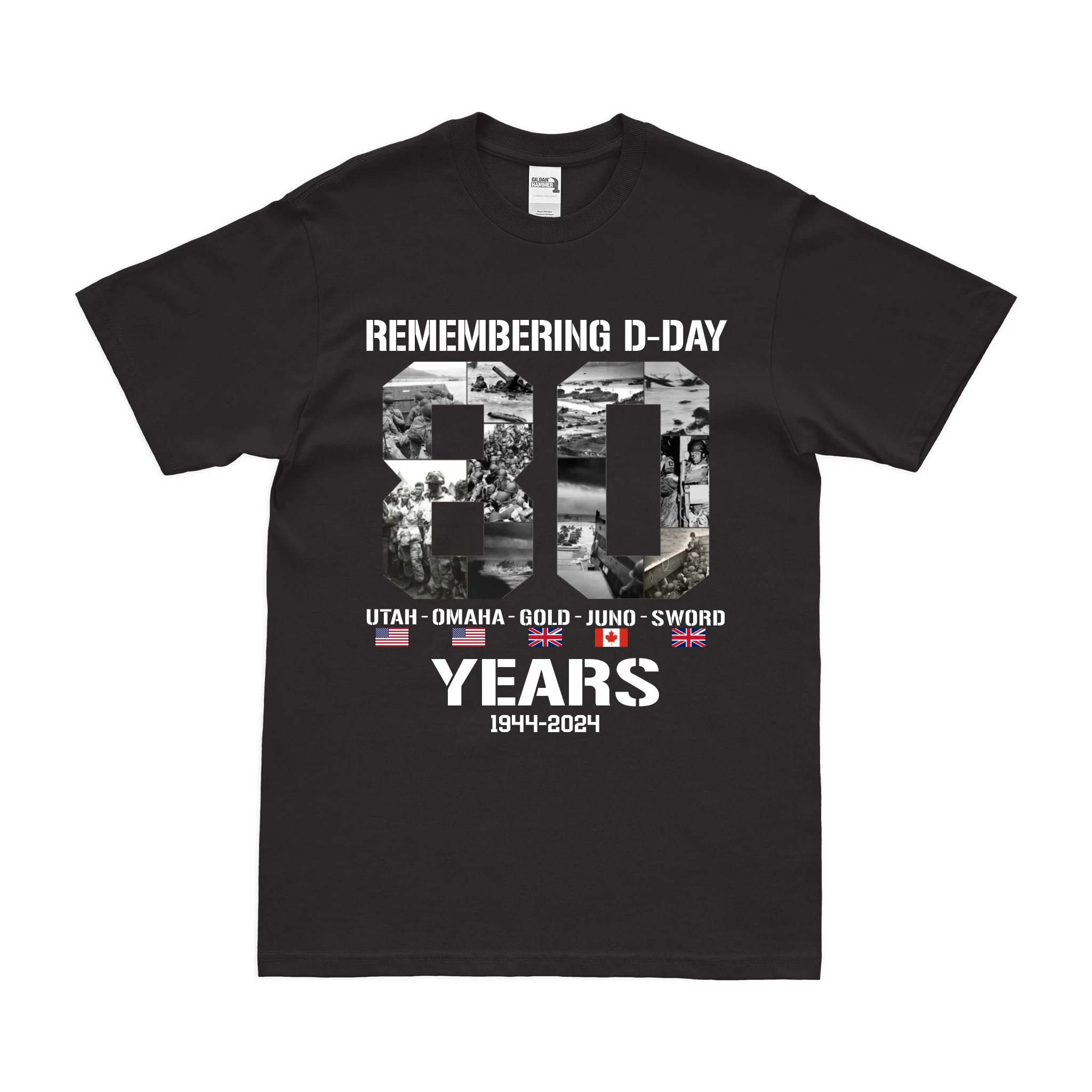 Remembering D-Day 2024 - 80th Anniversary Memorial T-Shirt - Image 4