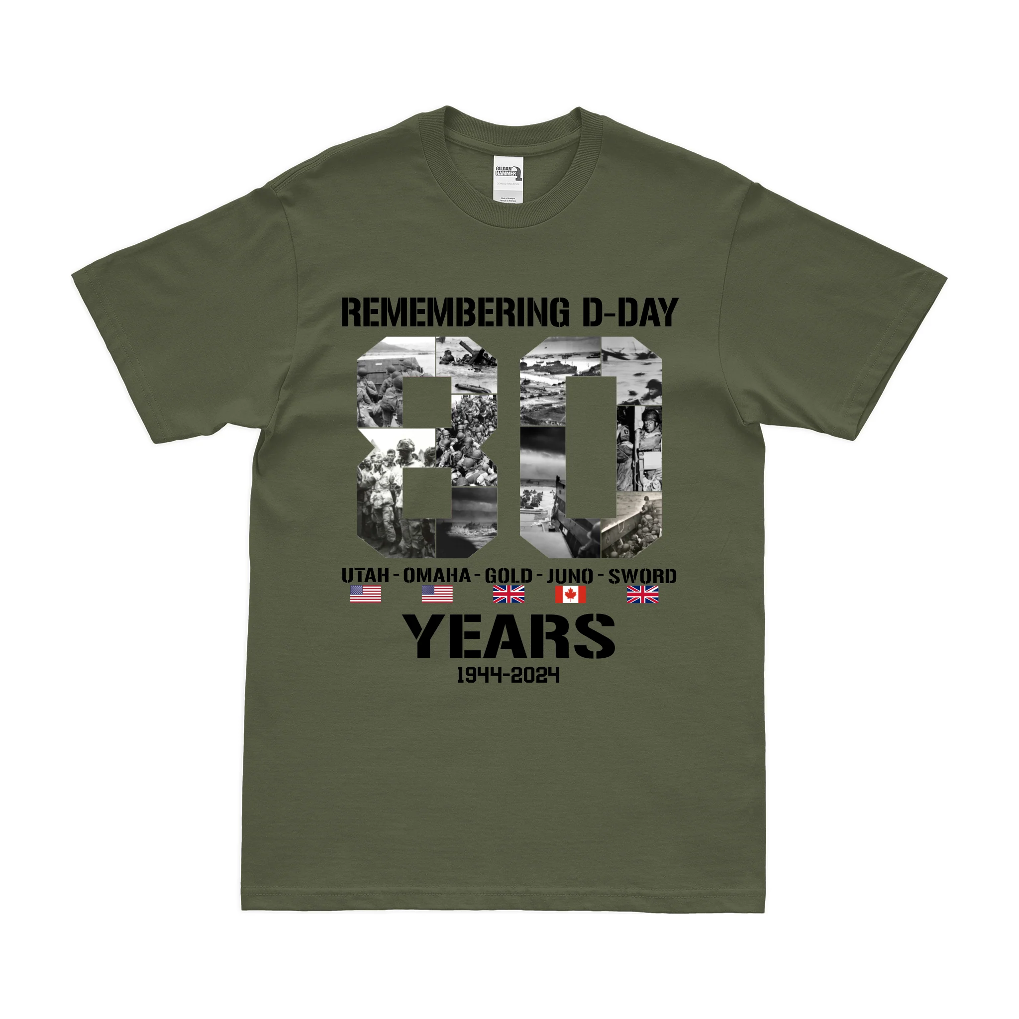 Remembering D-Day 2024 - 80th Anniversary Memorial T-Shirt - Image 5