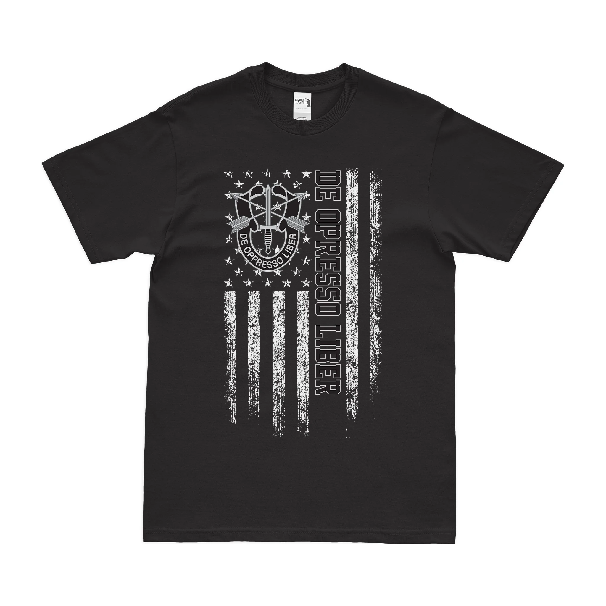 De Oppresso Liber Special Forces American Flag T-Shirt
