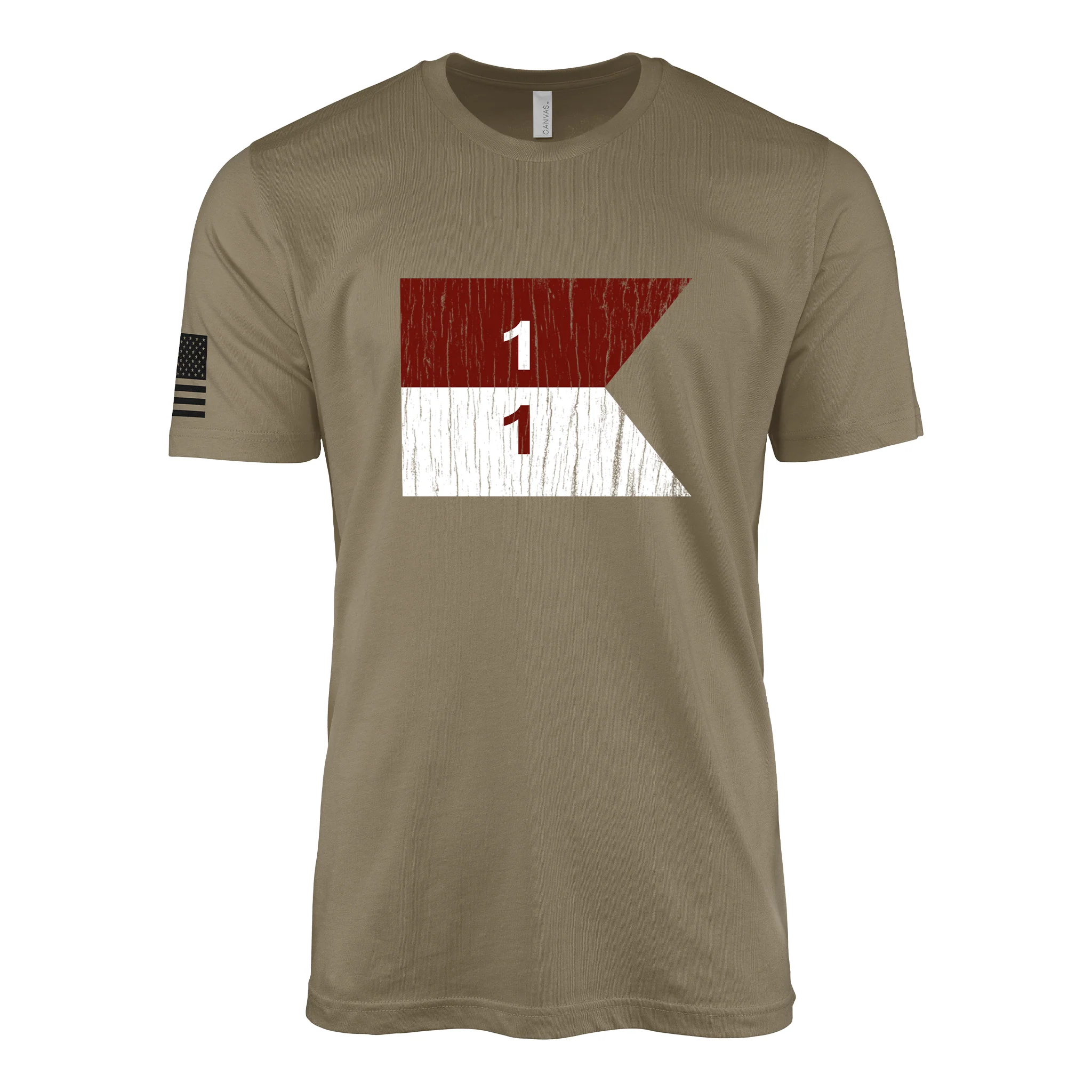 Distressed 1-1 CAV "Blackhawks" Guidon T-Shirt - Image 3