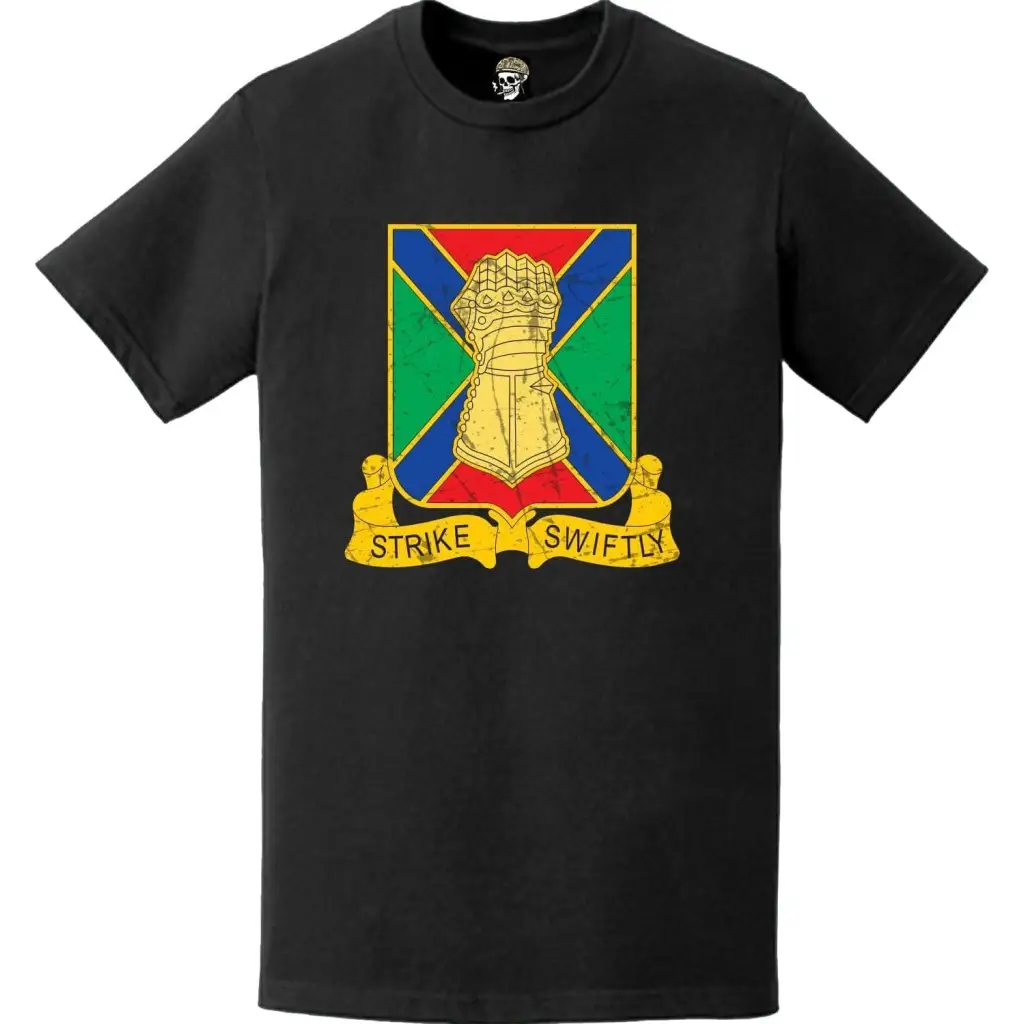 Distressed 108th Armor Regiment Logo Emblem Crest T-Shirt