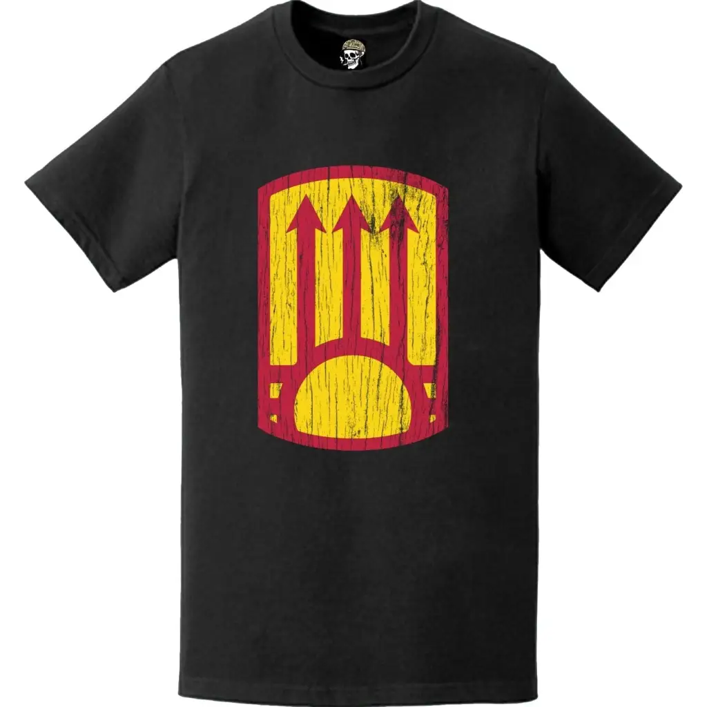 Distressed 111th Air Defense Artillery Brigade Emblem Logo T-Shirt