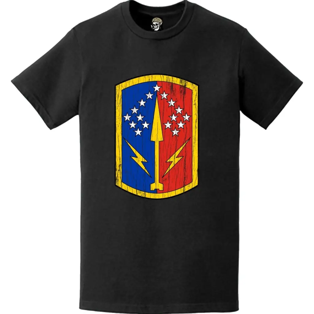 Distressed 174th Air Defense Artillery Brigade Emblem Logo T-Shirt