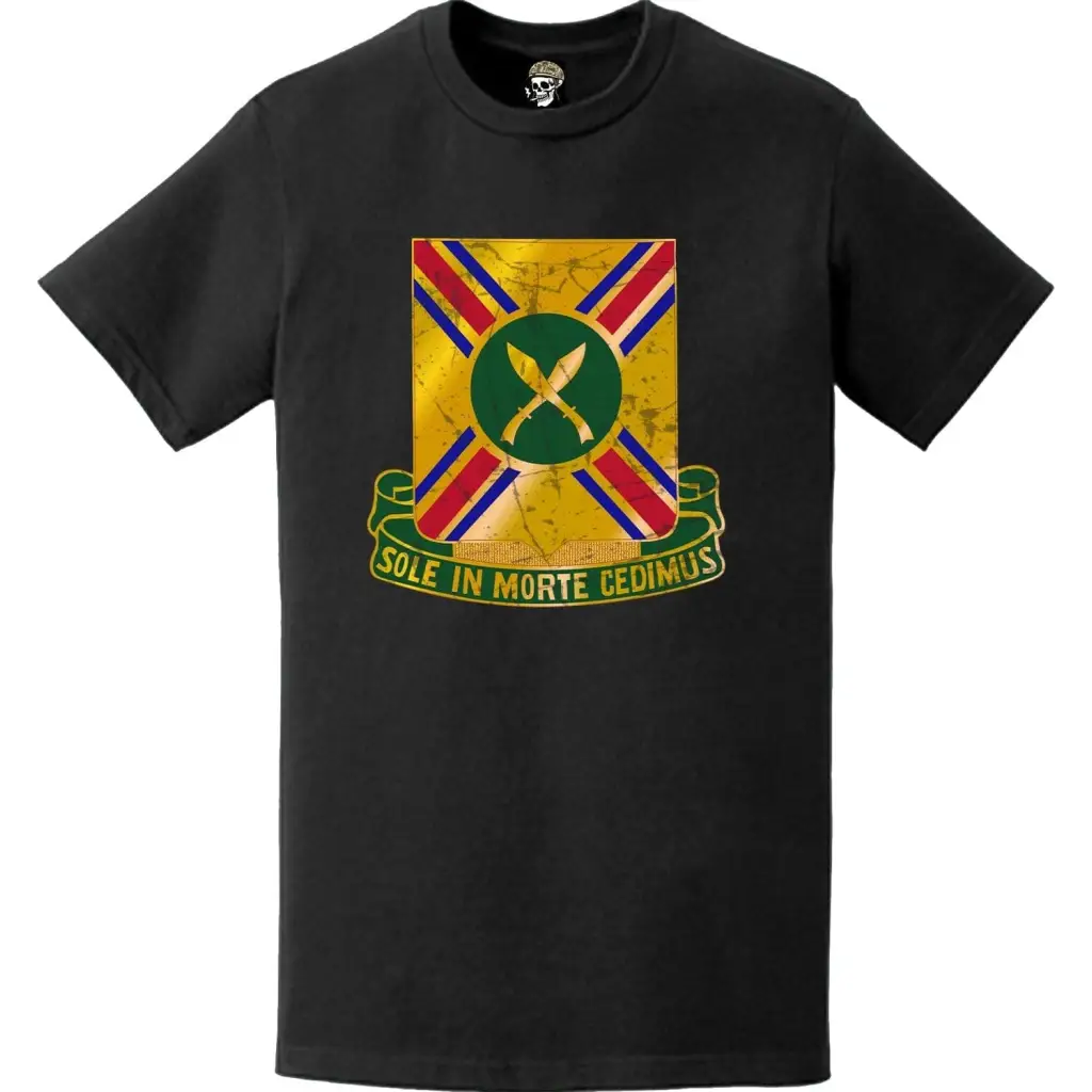 Distressed 187th Armor Regiment Emblem Logo T-Shirt