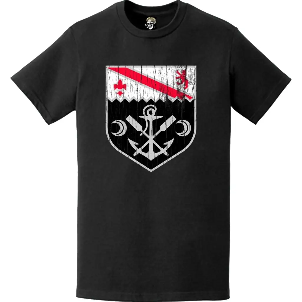 Distressed 1st Engineer Battalion Logo Emblem T-Shirt