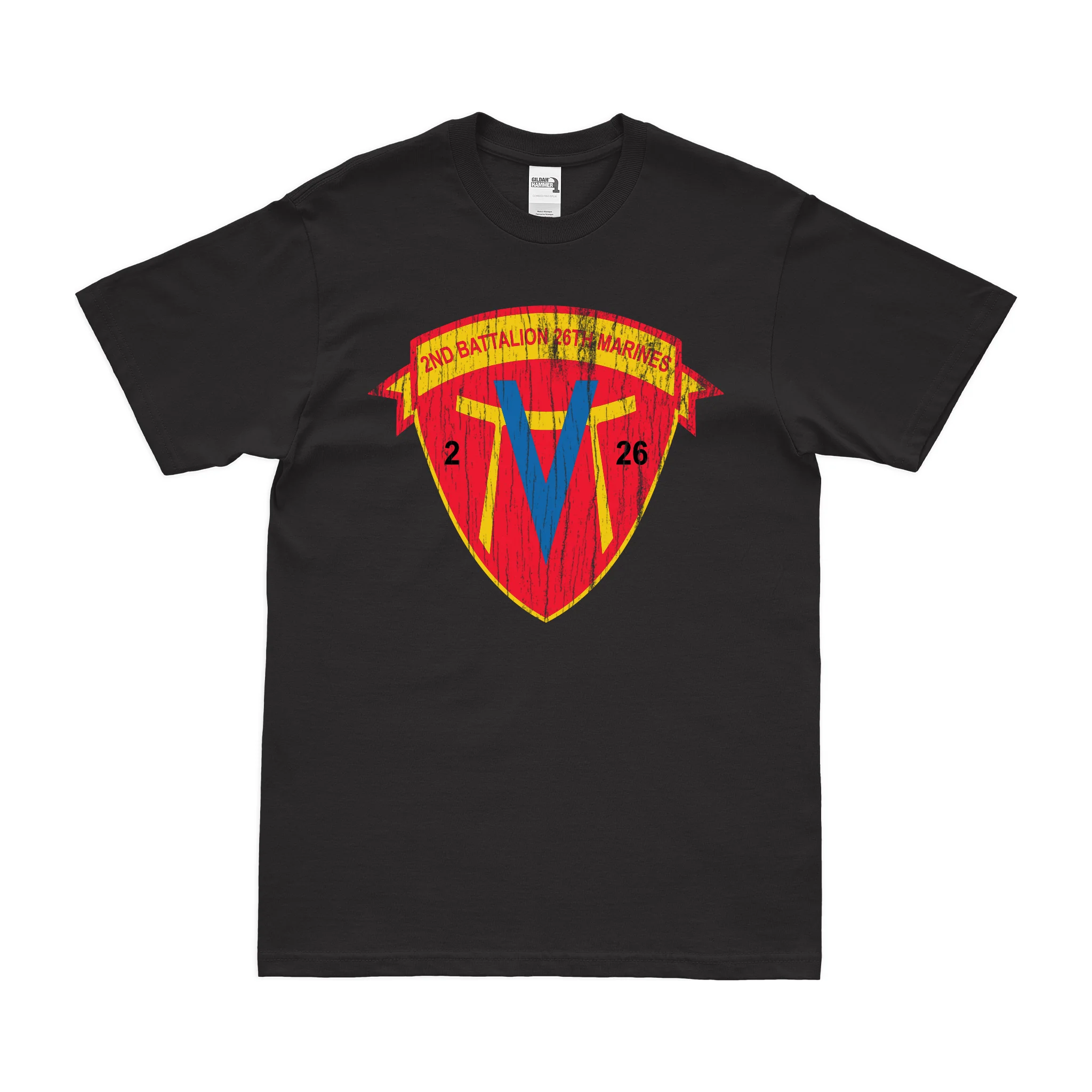 Distressed 2nd Battalion, 26th Marines (2/26) Logo Emblem T-Shirt