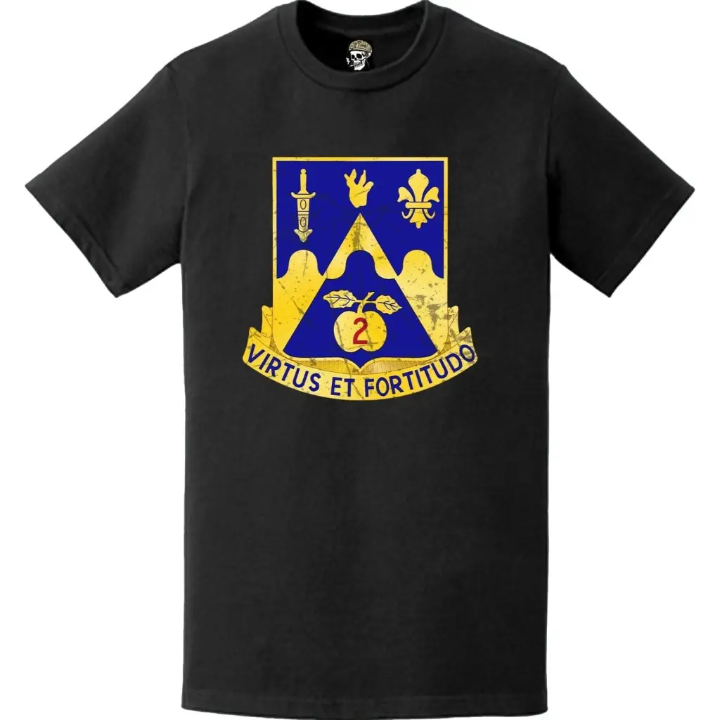 Distressed 205th Armor Regiment Emblem Logo T-Shirt