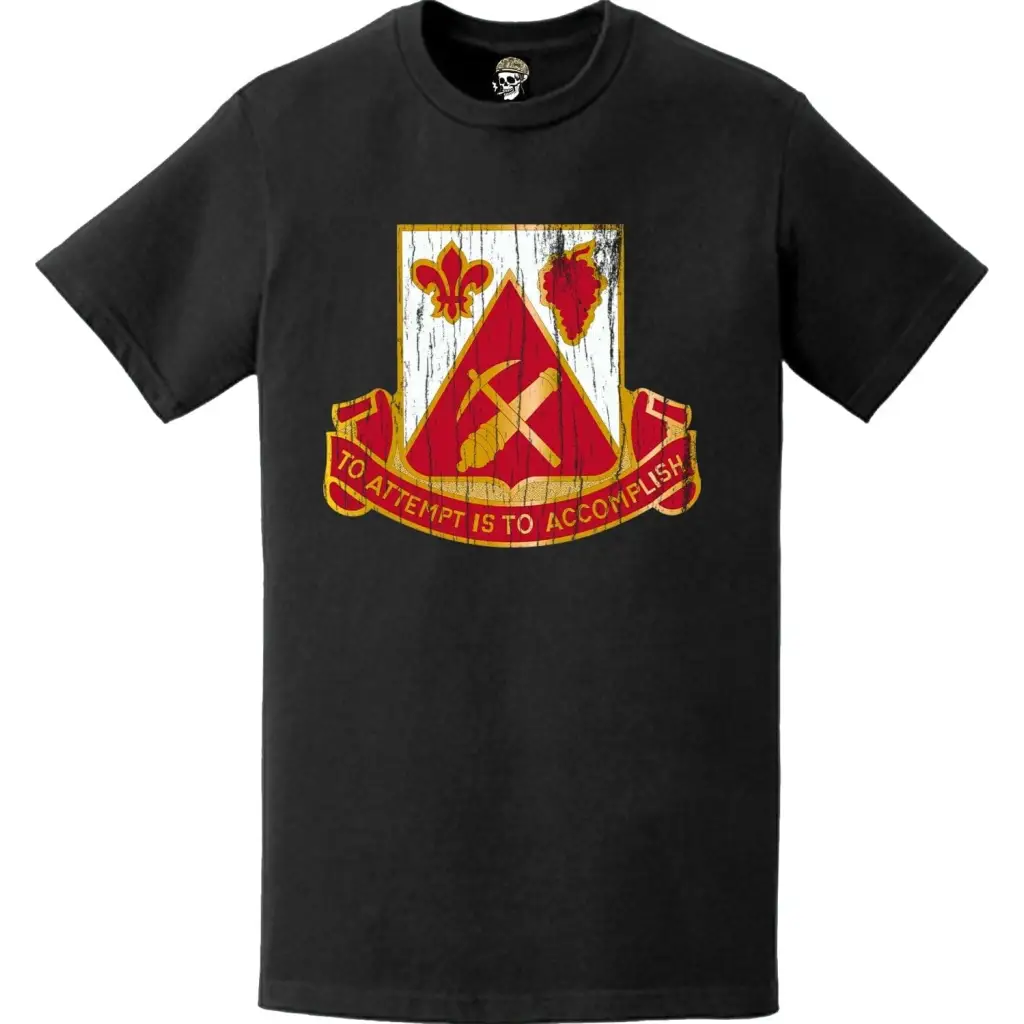 Distressed 231st Engineer Battalion Logo Emblem T-Shirt