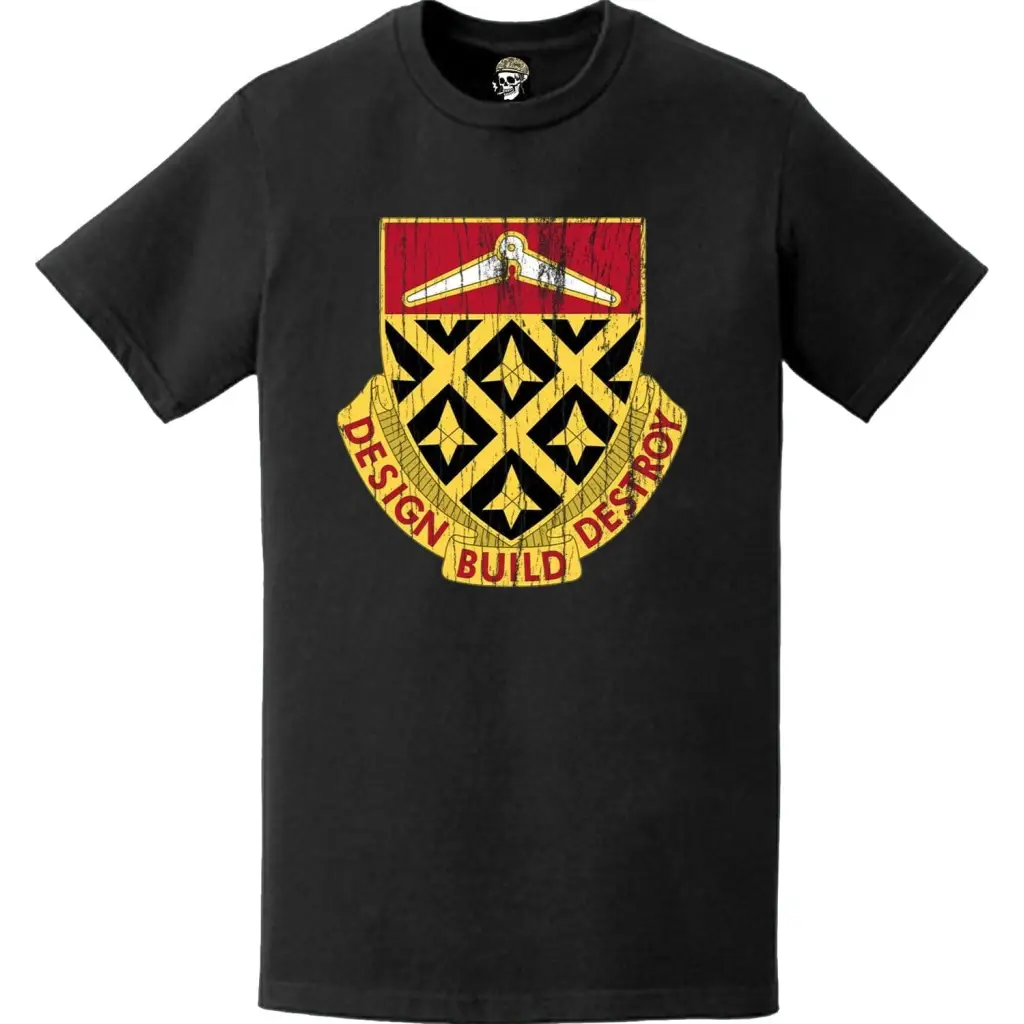 Distressed 261st Engineer Battalion Logo Emblem T-Shirt