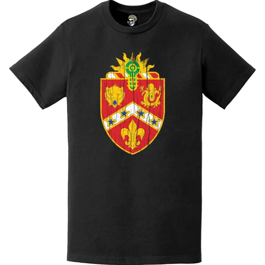 Distressed 3rd Field Artillery Regiment Emblem Crest T-Shirt