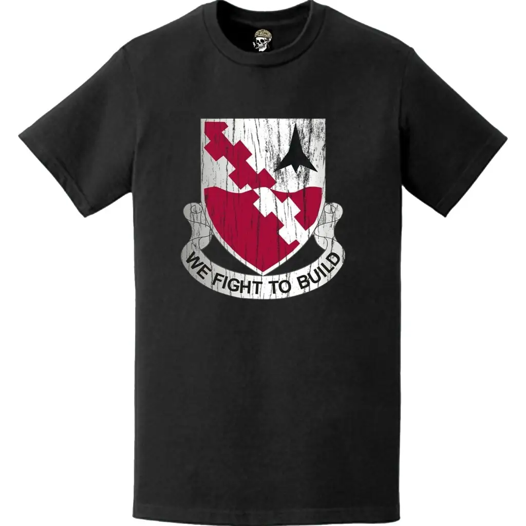 Distressed 479th Engineer Battalion Logo Emblem T-Shirt