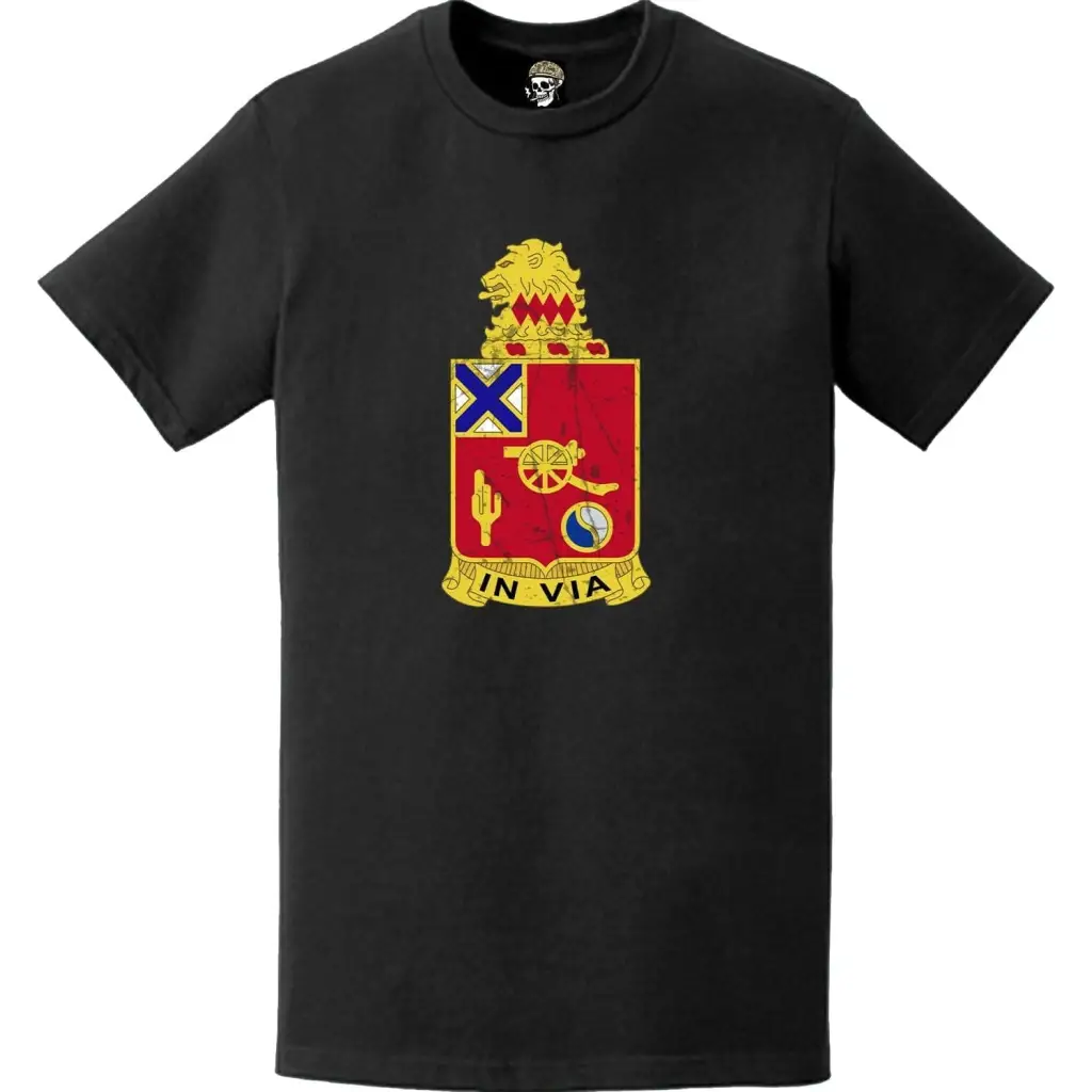 Distressed 50th Armor Regiment Emblem Logo T-Shirt