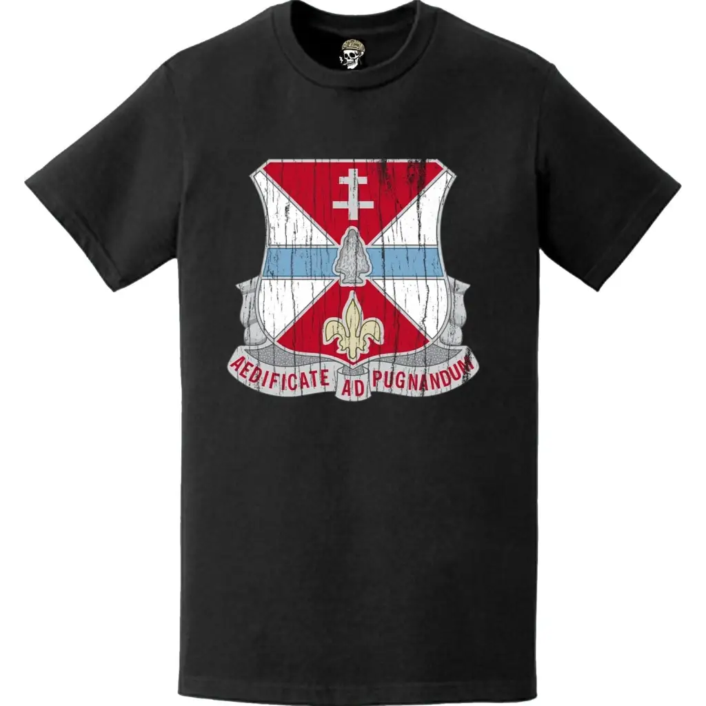 Distressed 578th Engineer Battalion Logo Emblem T-Shirt