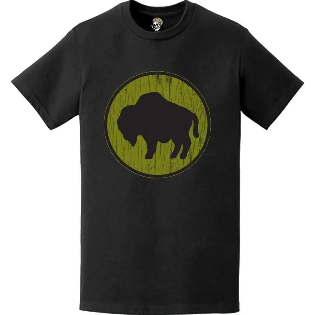 Distressed 92nd Infantry Division (92nd ID) SSI Logo Crest T-Shirt