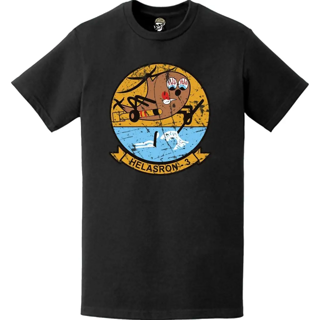 Distressed HS-3 (HELASRON 3) "Tridents" Logo T-Shirt