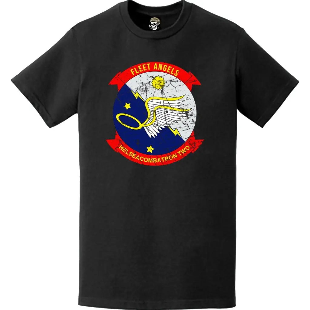 Distressed HSC-2 "Fleet Angels" Emblem Logo T-Shirt