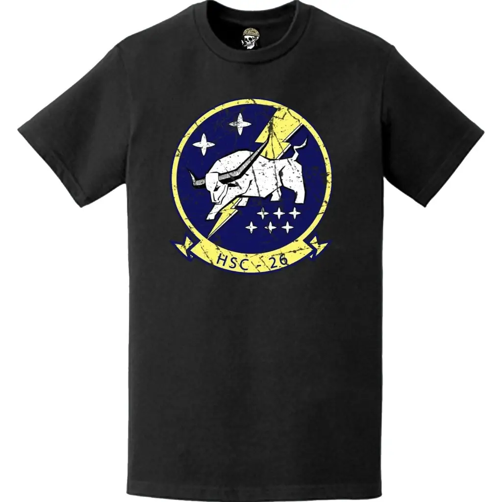 Distressed HSC-26 "Chargers" Emblem Logo T-Shirt