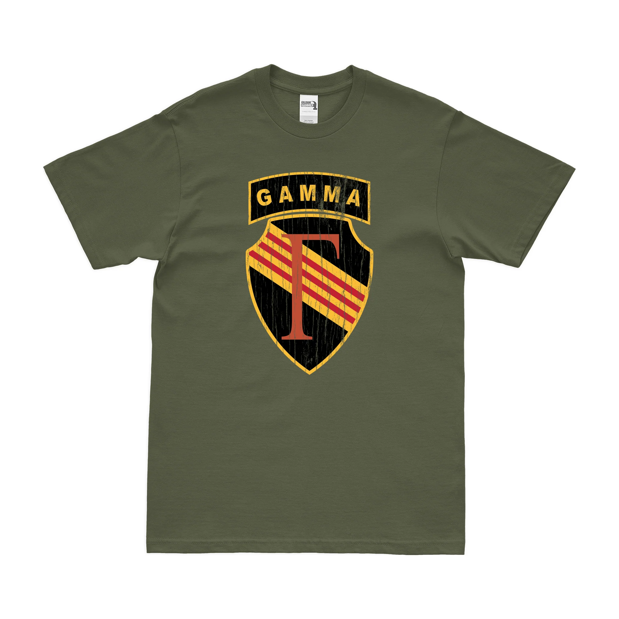 Distressed U.S. Army Project GAMMA Special Forces Vietnam T-Shirt - Image 2