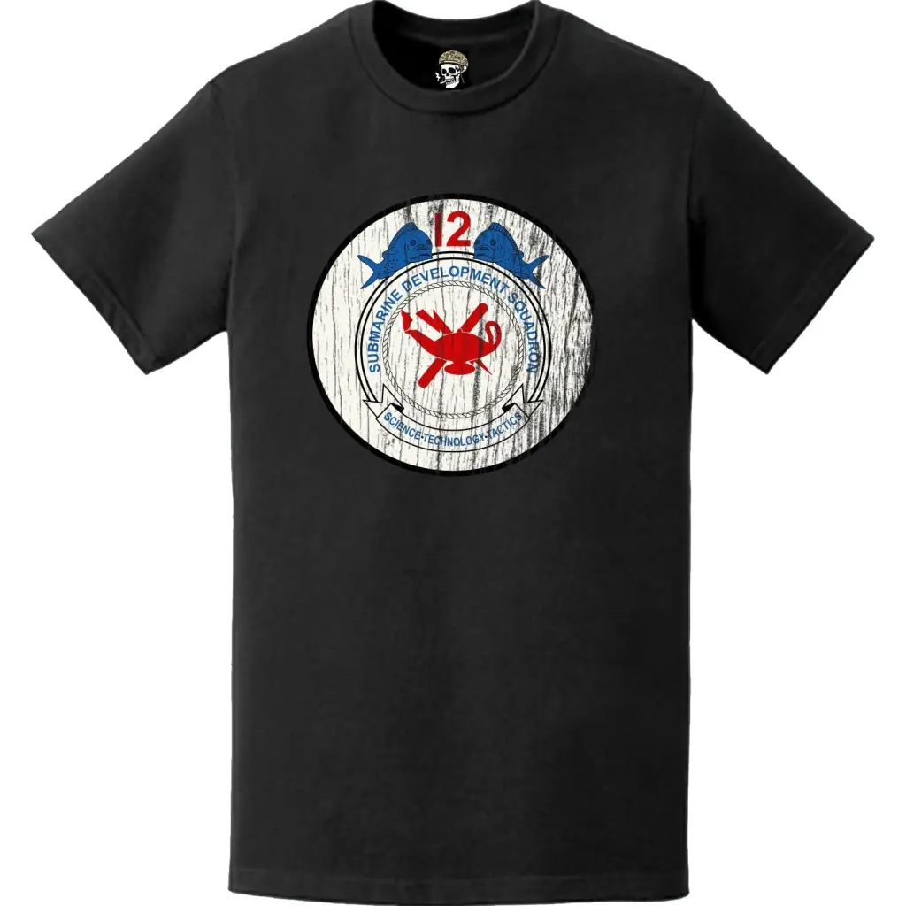 Distressed Submarine Development Squadron TWELVE (DEVRON-12) Logo T-Shirt