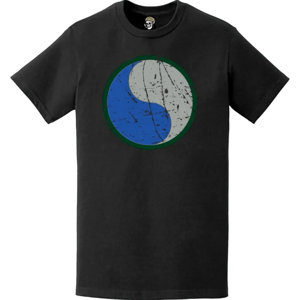 Distressed U.S. Army 29th Infantry Division (29th ID) SSI Logo T-Shirt