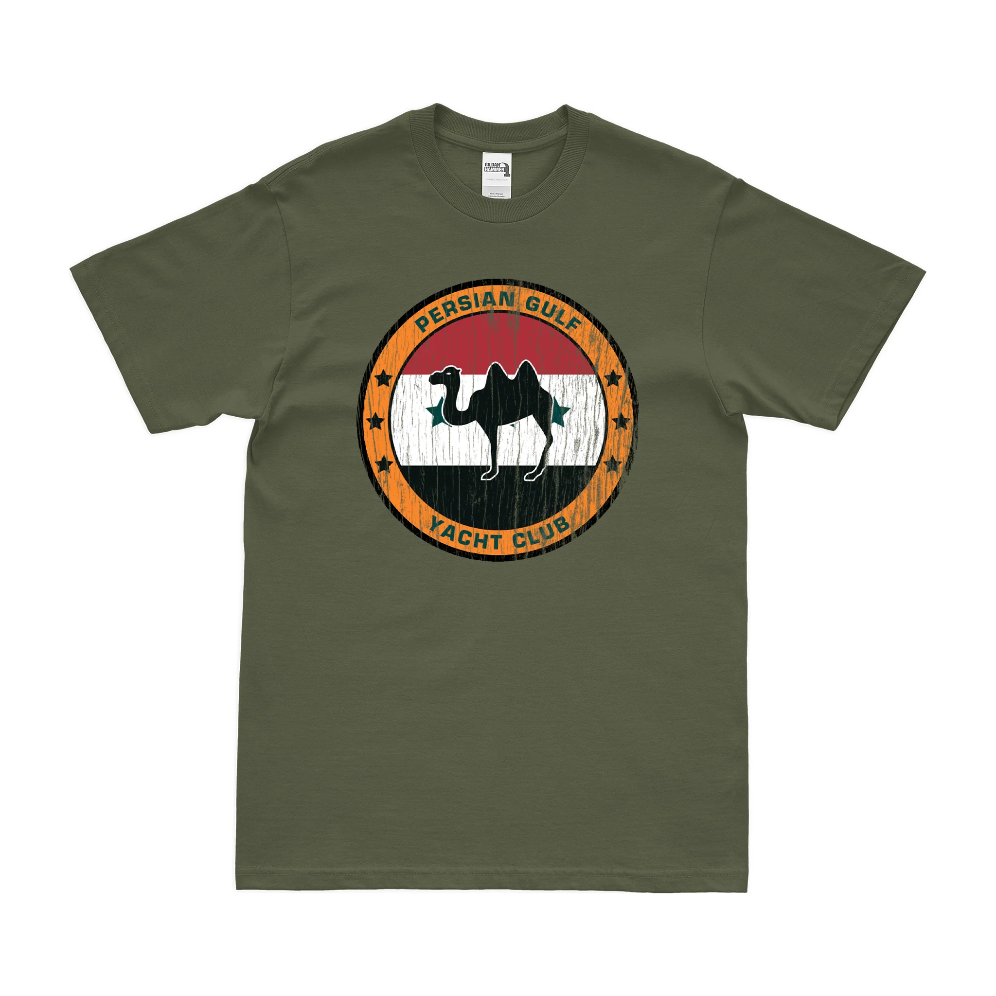Distressed U.S. Navy Persian Gulf Yacht Club T-Shirt - Image 2