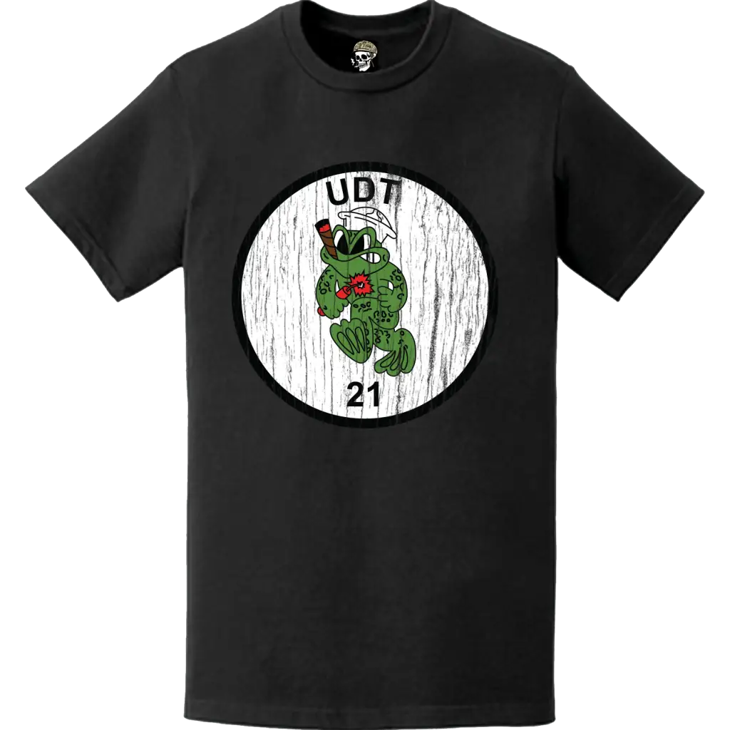 Distressed U.S. Navy UDT-21 Logo Emblem T-Shirt