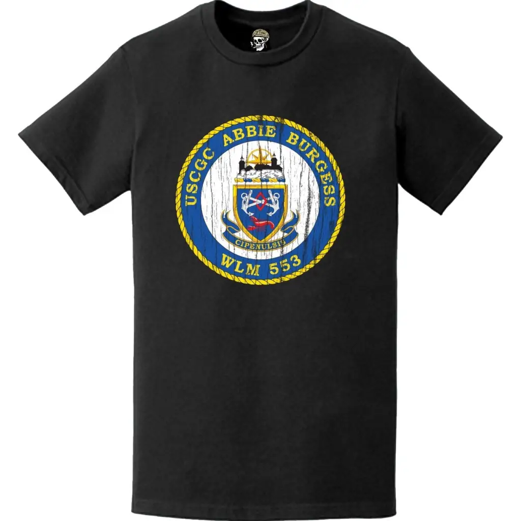 Distressed USCGC Abbie Burgess (WLM-553) Ship's Crest Emblem Logo T-Shirt