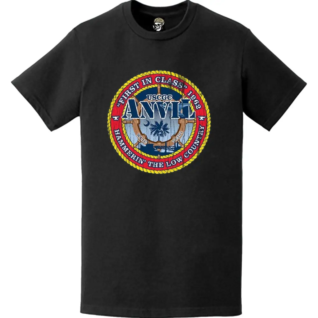 Distressed USCGC Anvil (WLIC-75301) Ship's Crest Emblem Logo T-Shirt