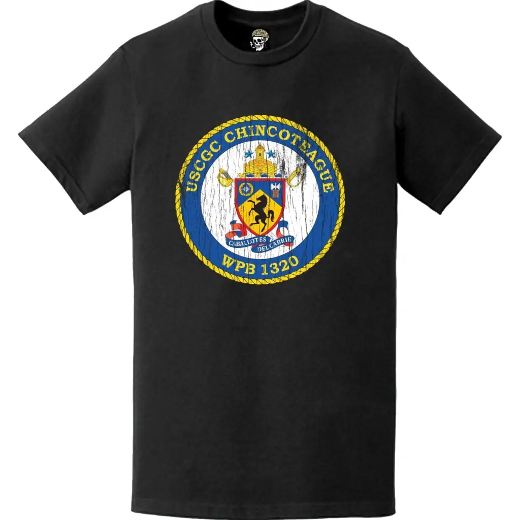 Distressed USCGC Chincoteague (WPB-1320) Ship's Crest Emblem Logo T-Shirt