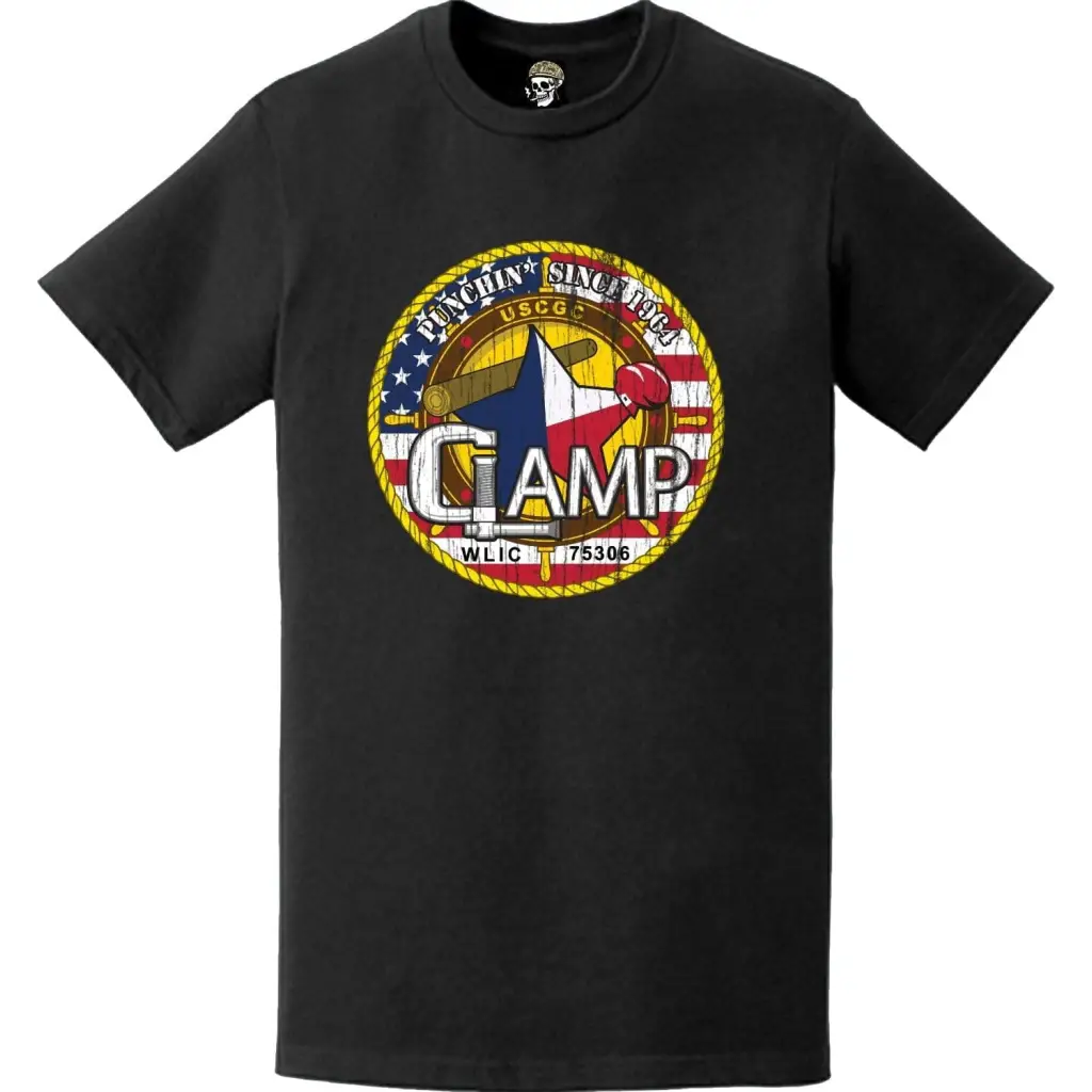 Distressed USCGC Clamp (WLIC-75306) Ship's Crest Emblem Logo T-Shirt