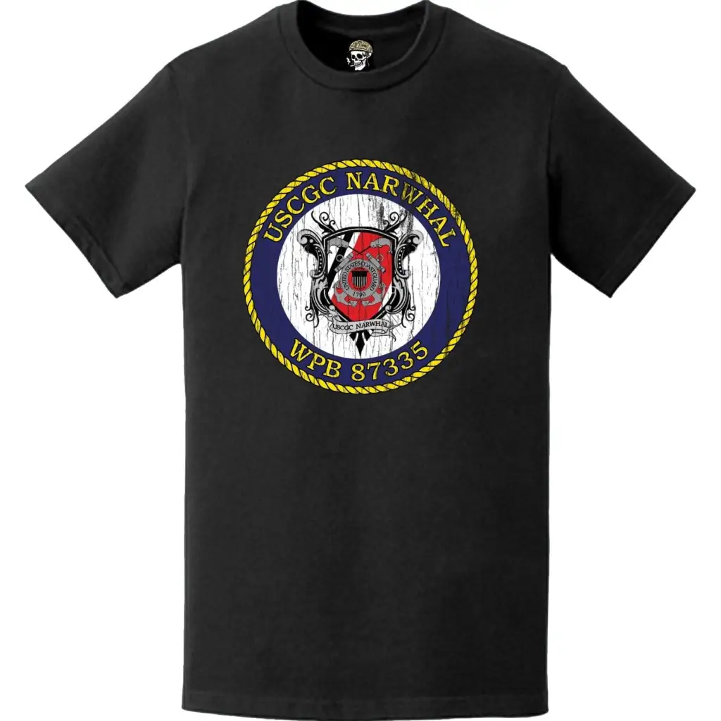 Distressed USCGC Narwhal (WPB-87335) Ship's Crest Emblem Logo T-Shirt