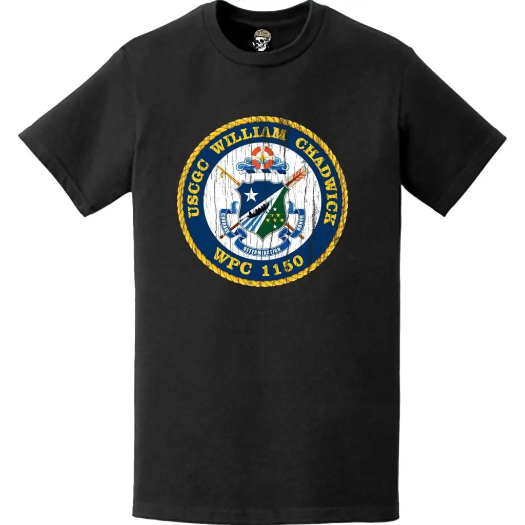 Distressed USCGC William Chadwick (WPC-1150) Ship's Crest Emblem Logo T-Shirt