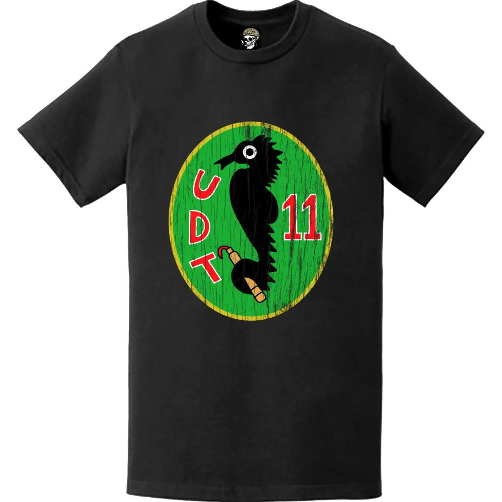 Distressed USN UDT-11 Logo Emblem T-Shirt