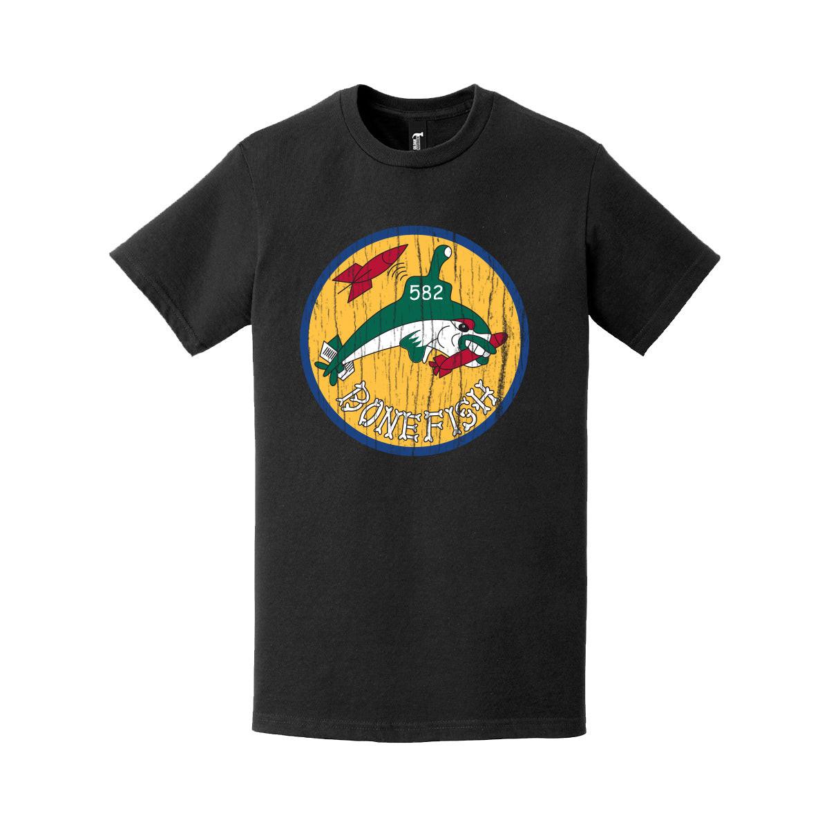 Distressed USS Bonefish (SS-582) Logo Crest T-Shirt