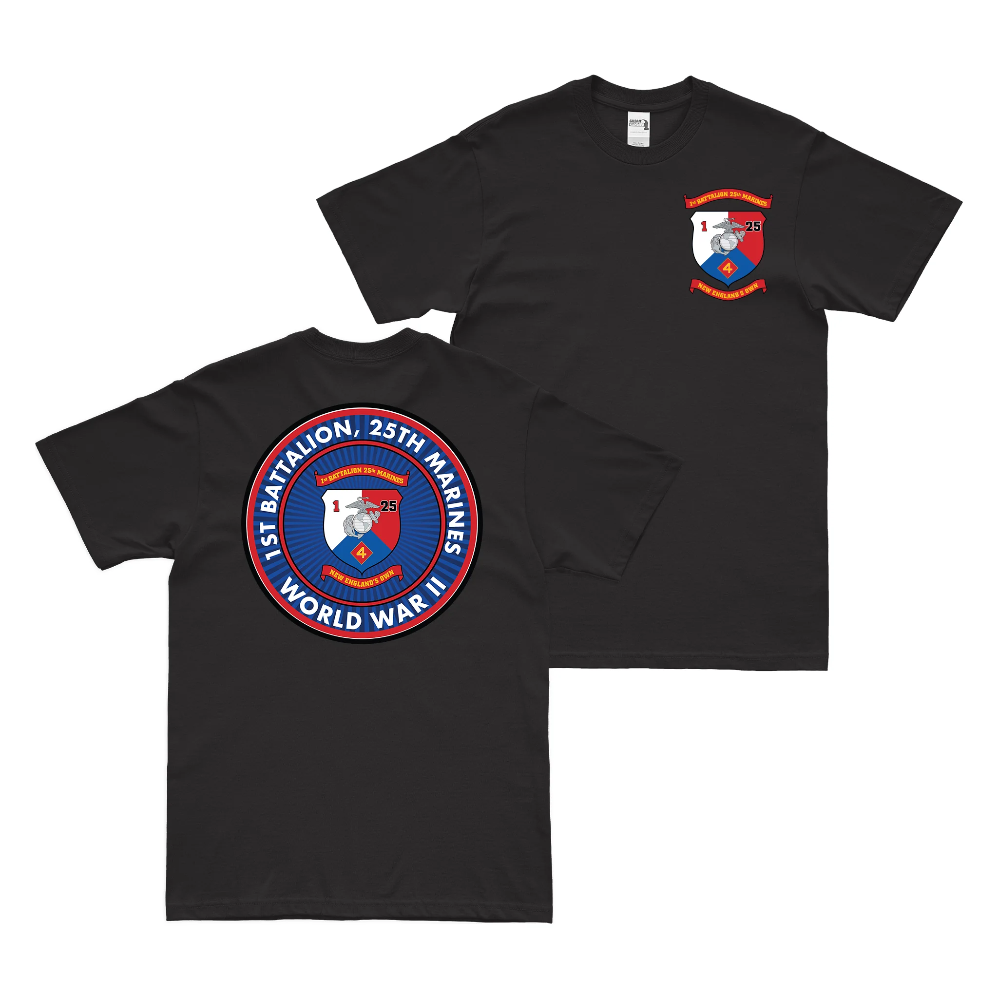 Double-Sided 1-25 Marines World War II Tribute T-Shirt