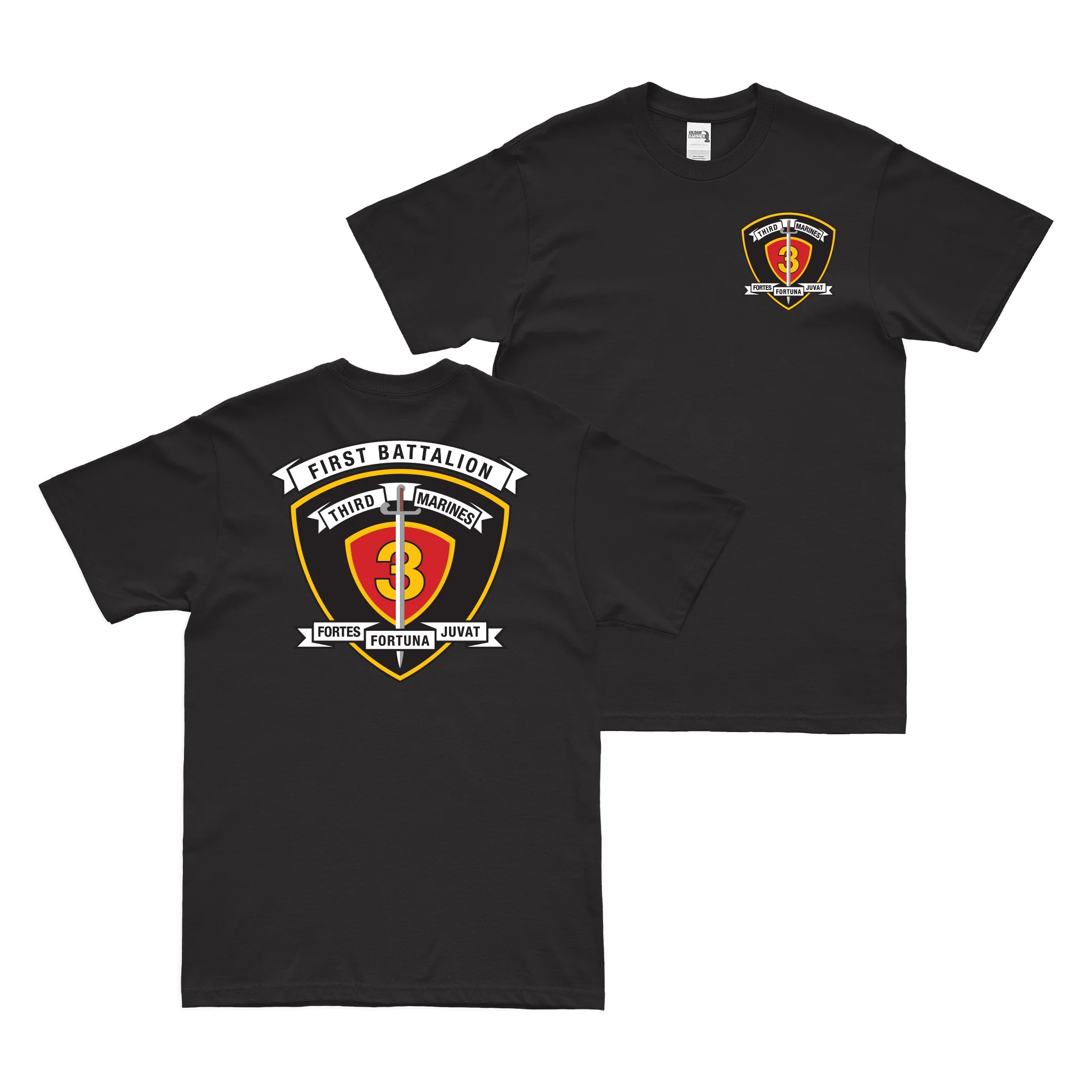 Double-Sided 1-3 Marines 3rd Marine Regiment T-Shirt