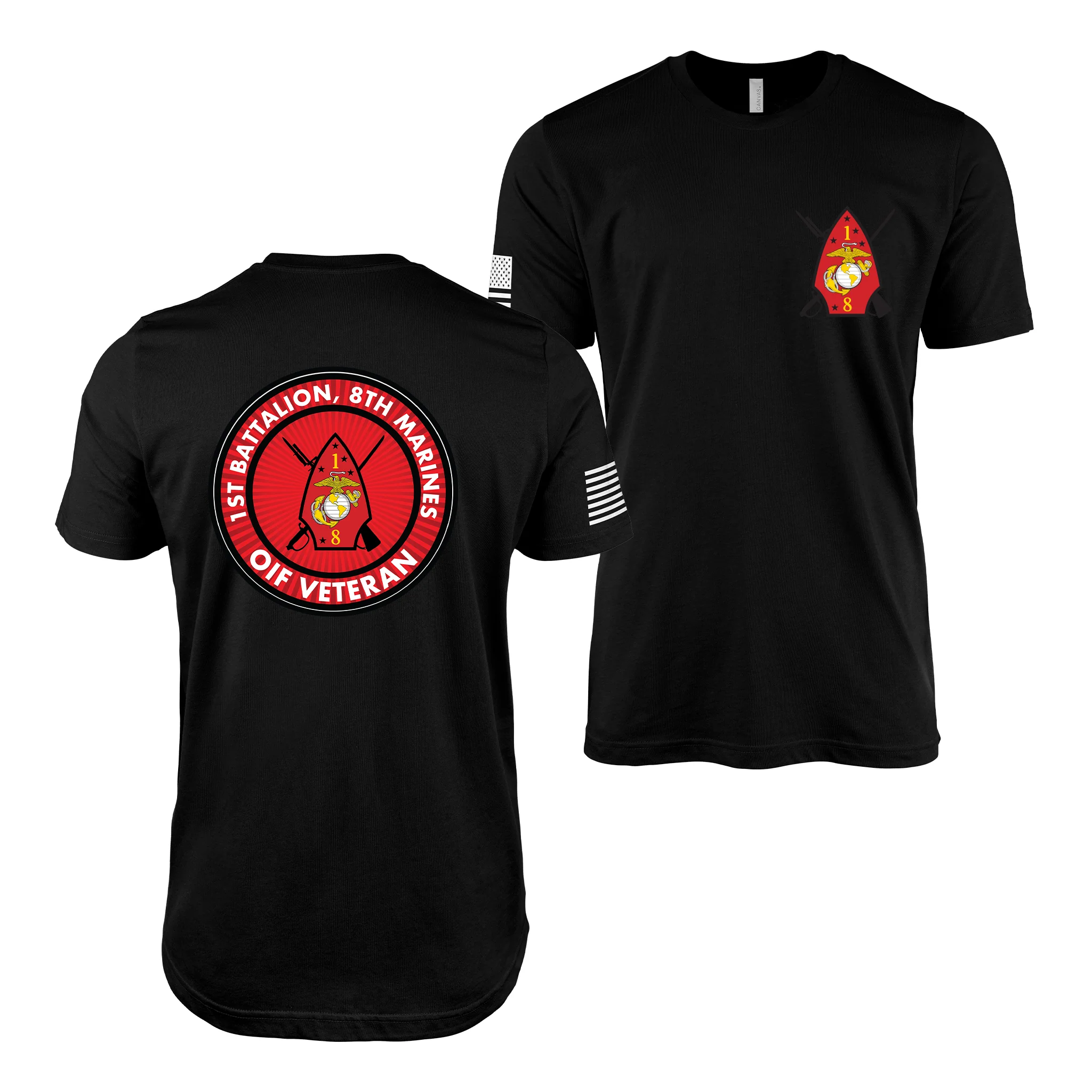 Double-Sided 1/8 Marines OIF Veteran T-Shirt