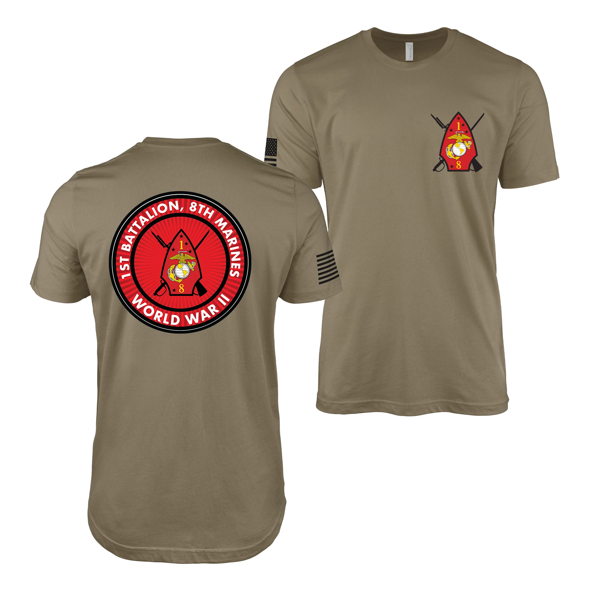 Double-Sided 1/8 Marines World War II T-Shirt - Image 3