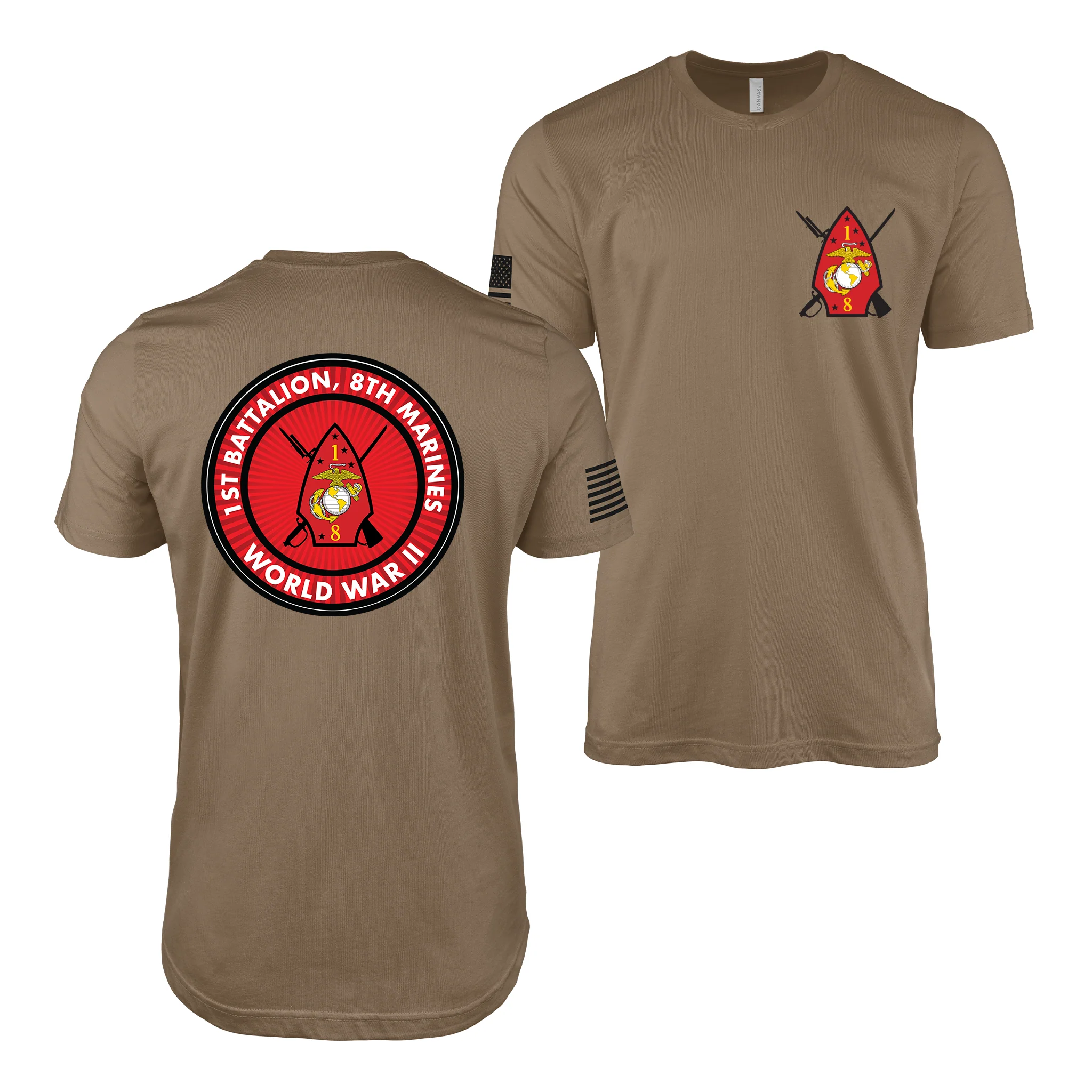 Double-Sided 1/8 Marines World War II T-Shirt - Image 4